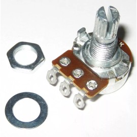 Unbranded Linear ( B ) Taper 5k Ohm Potentiometer - 6mm ( 1/4" ) Shaft - 1/8 Watt 5000 Ohm