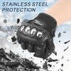 Qaemyro Stainless Steel Motorcycle Gloves for Men, Touchscreen Gloves for