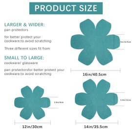 Pan Protectors for Stacking,Set of 12 and 3 Different Size,Larger & Thicker Felt cookware Protectors,Pot and Pan Protectors,pan separators Protectors to Avoid Scratching