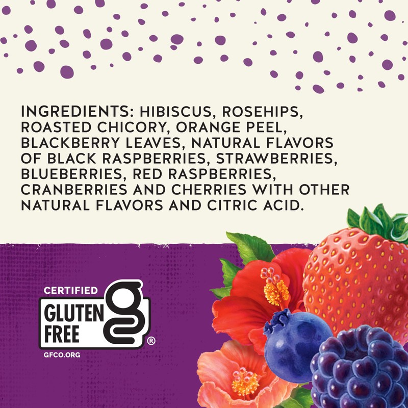 Celestial Seasonings Wild Berry Zinger Herbal Tea, Caffeine Free, 20