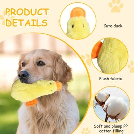 VARKAGE Pack of 2 Dog Toys Duck, Anti-Stress Duck for Dogs, Plush Squeaky Toy, Interactive Toy for Dogs for Dogs, Quiet and Balanced Anti-Stress Duck