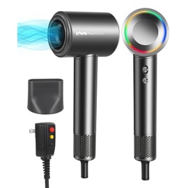Tawiijou Ionic Hair Dryer, 110000 RPM Professional High Speed Brushless Motor, Low Noise Thermo Control Hairdryer to Prevent Overheating, Compact Travel Blow Dryer with Magnetic Concentrator Nozzle
