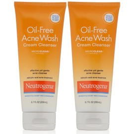 Neutrogena Acne Wash Cream Cleanser 6.7 Ounce (200ml) (Pack of 2)