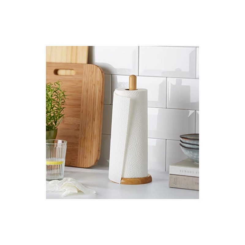 JJA 716004 Bamboo/Wood Paper Towel Holder