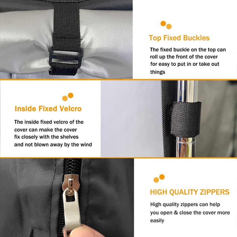 Dalema Storage Shelves Covers,Heavy Duty 600D Waterproof Dustproof Standing Shelf