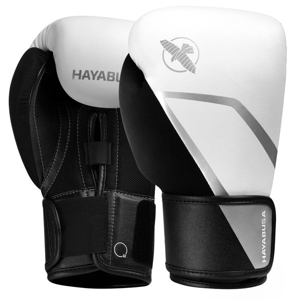 Hayabusa E1 Boxing Gloves for Men and Women - White/Silver,