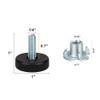 AHCUTE Furniture Leveling Feet with T-Nuts, 12 Pack, 1/4 Inch