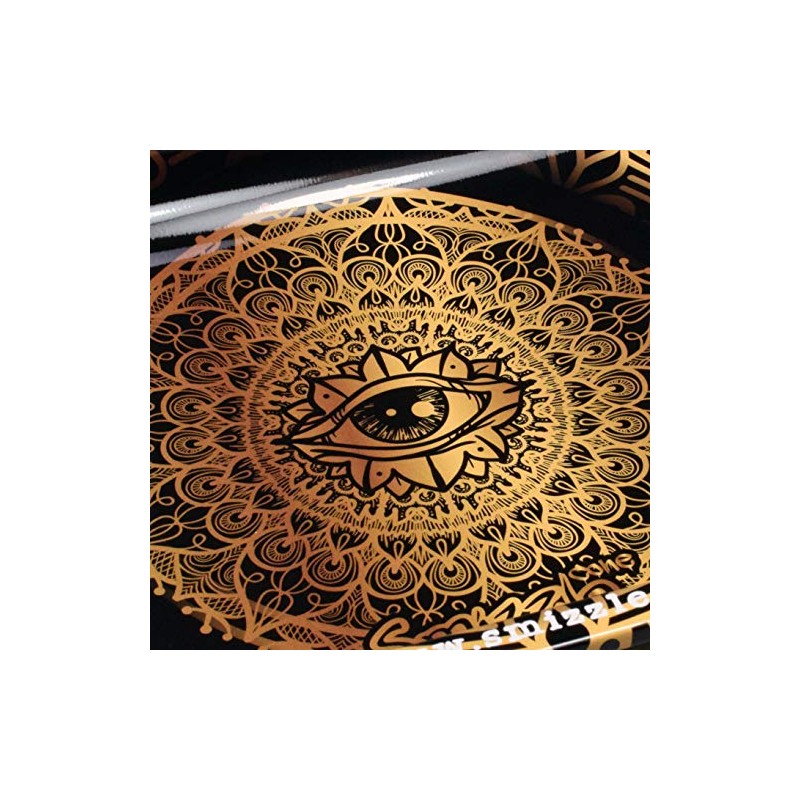 Smizzle Medium Rolling Tray - All Seeing Eye (Gold-Black/Gold) 10.75