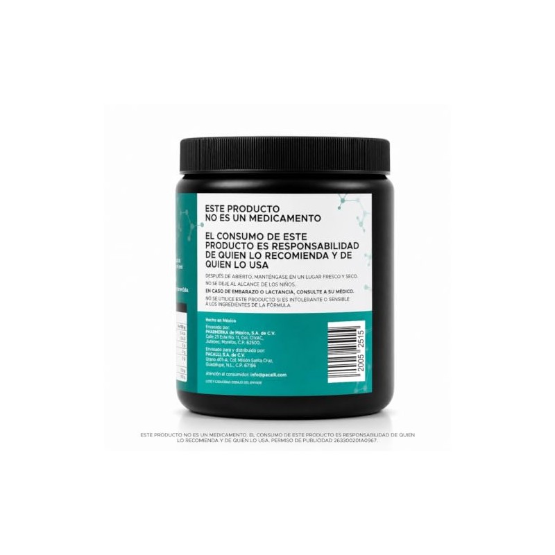PACALLI Creatina Monohidratada 300g - Sin Sabor - 60 Porciones