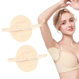 CULEO 1 Paar Achselschweiß-Absorptionspads, wiederverwendbare Achselschweiß-Absorptionspads aus Baumwolle für Männer und Frauen (Hautfarbe)