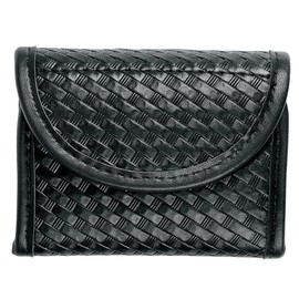 TAFTACFR Double Glove Pouch Police Firefighter EMS EMT Paramedic Medical Disposable Gloves Holder for 2 and 2.25" Duty Belt (Basketweave Artificial Leather)