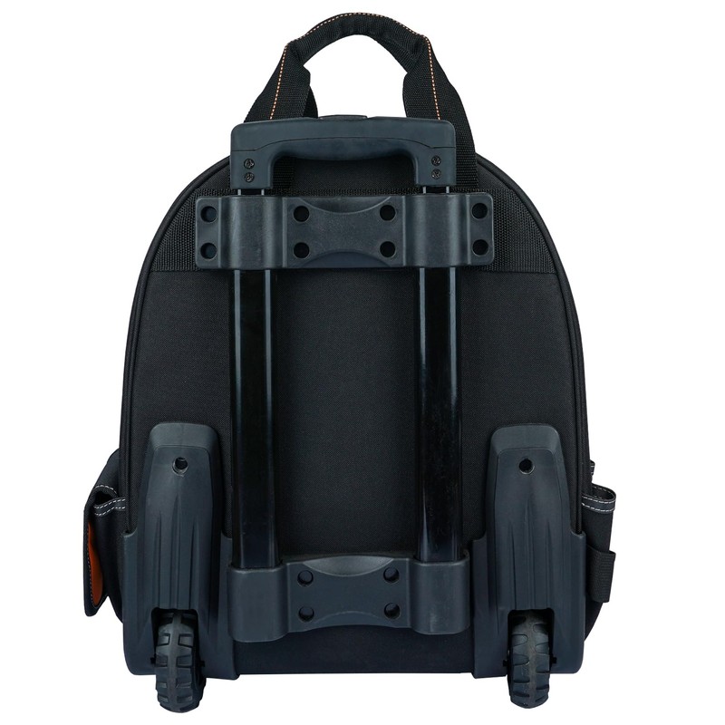MELOTOUGH LED-Light Rolling Tool bag with Telescoping Handle Heavy Duty