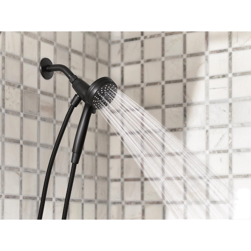 Moen Engage Magnetix Matte Black 3.5-Inch Six-Function Detachable Handheld Showerhead