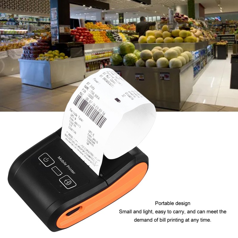 58mm Thermal Printer Bluetooth 4.0 Wireless Multifunction Mini Portable Thermal