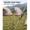VAEIORP Wind Rope Tensioners 20 Pieces Aluminium Alloy Black Special