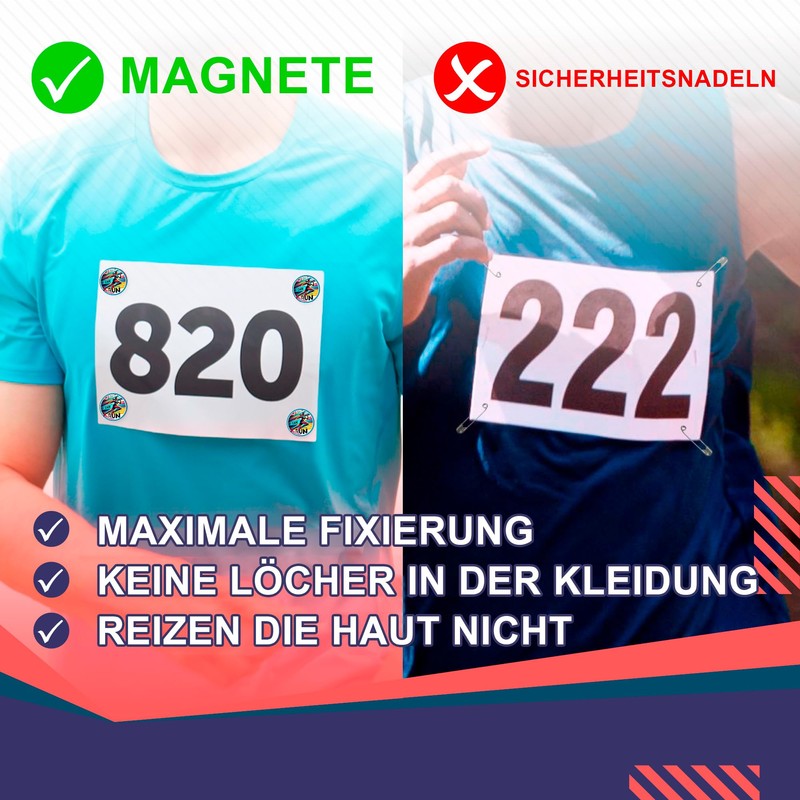 VERY IMPORTANT RUNNER - Magnetic Race Number Holders - Pack