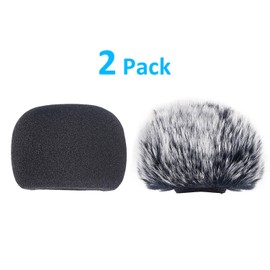 YOUSHARES DR05X Windscreen and Foam for Tascam DR-05X DR-05 Mic Recorders, DR05X Indoor Outdoor Microphone Wind Muff Screen (2 PACK)