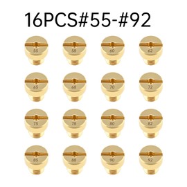 Windance 16pcs 5mm Carburetor Main Jet Kit Fit for Mikuni Vm22 Vm24 Vm26 125cc 150cc 200cc 250cc Dirt Bike Pit Bike ATV, M5 Copper Carb Nozzle Replacement with Magnifier (55# ~ 92#)