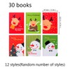 30 Pieces Christmas Notepads Children's Notepad Portable Bag Notebooks Memo