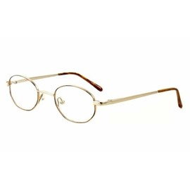 Calabria Flex Plus KIDS 62 Oval Reading Glasses +1.75 Gold Amber Brown Girls