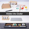 Gaxomo Large Under Desk Mounted Sliding Drawer with Bamboo Tray