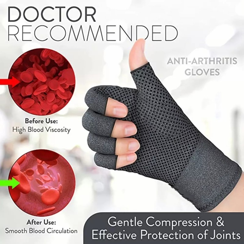 KW Guantes Artritis Reumatoide Térmicos Compresión Alivia Dolor