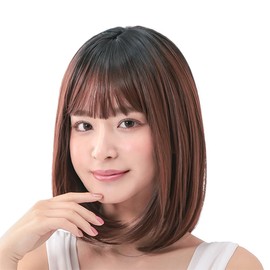 AQUADOLL Wig, Bob, Full Wig, Black Hair, Brown Hair, Blonde Hair, Ombre, M Size, P-BBR. Berry Brown Ombre, wg324P-BBR