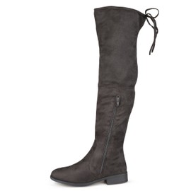 Brinley Co Women's Spur Over The Knee Boots, gray