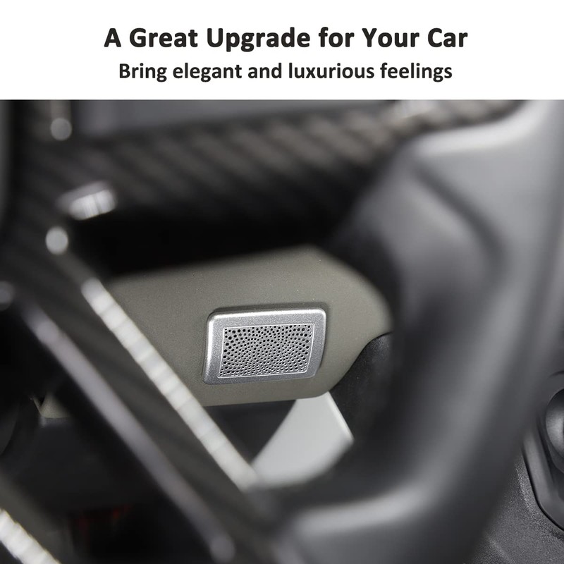 YIWANG Stainless Car Microphone Decoration Frame Cover Trim for Land