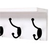 SANY DAYO HOME Wall Mounted Pine Wood Coat Rack with