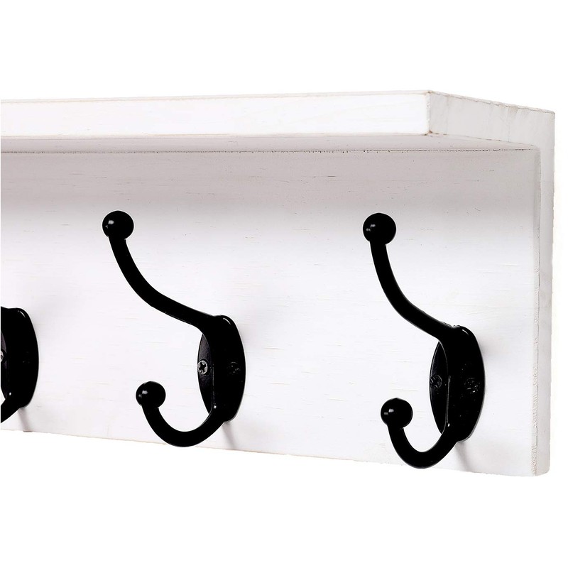 SANY DAYO HOME Wall Mounted Pine Wood Coat Rack with