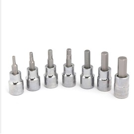 7-Piece Hex Bit socket Set with Holder *INCH*