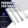 Glarks 4Pcs 3mm White Steel 1/2/4/6 Prong Leather Stitching Punch