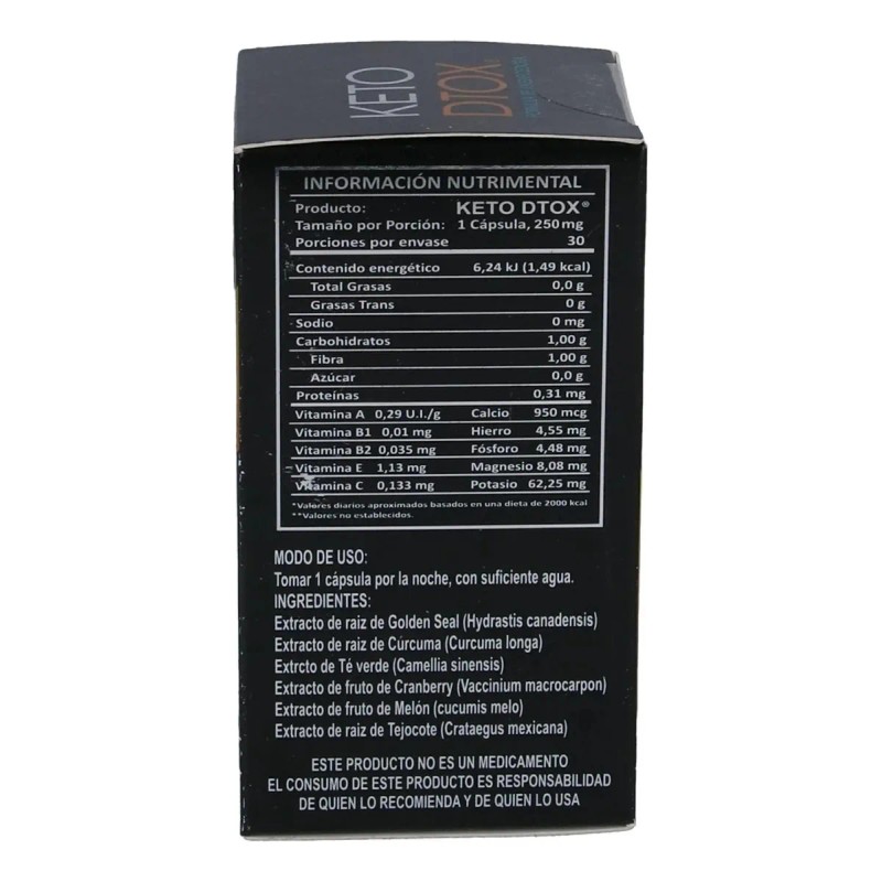 Keto Dtox 30 Cap 3pz Rejuvenece Metabolismo Grasa En Energia