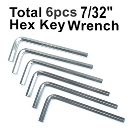 ZDingTech 6pcs 7/32 Allen Wrench sets,7/32" Hex Key Wrench set,allen key Door Key L Shaped hex wrench set with Long Arm.