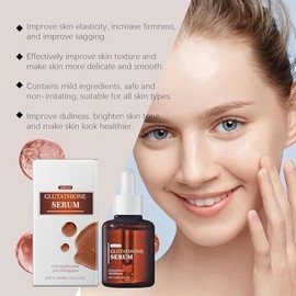 123PCS Glutathione Serum  Glutathione Face Serum with 20,000ppm Glutathione  Niacinamide and Hyaluronic Acid  Improve Skin Elasticity  Anti-wrinkle...