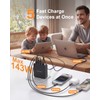 SUPERONE Retractable Laptop Charger, with USB C Fast Charging Cable，5