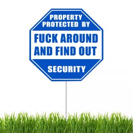 Rogue River Tactical Funny FAFO Around and Find Out Yard Sign Home Security Sign Property Protecte...