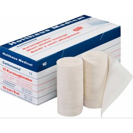 Holthaus Medical Cottonamid® Short Pull Bandage Bandage Bandage Raw White Elastic 8 cm x 5 m Pack of 10