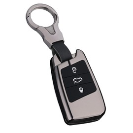 Sucxyor Compatible with Volkswagen Key Cover VW Golf, Metallic color