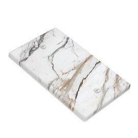 Marble Wall Plate Single Blank 1 Gang Decorative Light Switch Cover for Bedroom Kitchen Farmhouse Switch Plate Cover Grey