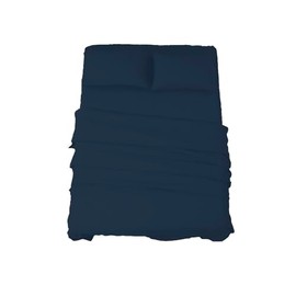 HOME&LOVE Sheets Set,Breathable & Cooling Sheets-Hotel Luxury Bed Sheet-Extra Soft-Deep Pockets-4 Piece Set-Wrinkle Free-Comfy (Navy, Queen)