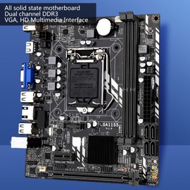 H61M Computer Motherboard M ATX Mainboard, for LGA1155 Corei7 i5 i3, 4 x SATA2.0, PCIE1X x 1, VGA, HDMI, COM, USB2.0 x 6, Desktop Motherboard