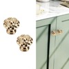 CcHhyyt 2 Pack Brass Cabinet Knobs Antique Floral Pattern Cupboard