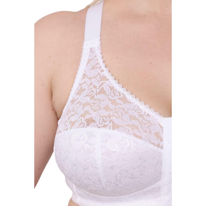 Gemm Ladies Womens Front Fastening Cotton Rich Non Wired Firm