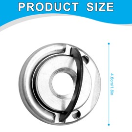 Bojueshaw 2pcs M14 Thread Self Locking Plate,Stainless Steel M14 Quick Release Pressure Plate Thread Flange Nut for Angle Grinder Fitting Part