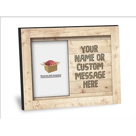 Wooden Crate Image - Personalization Available - 8x10 Frame - 4x6 Picture - Gloss White Finish- Portrait Orientation