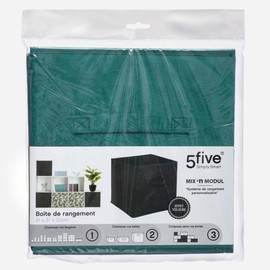 5 five simply smart Storage Box Velour Blue Duck 31 x 31 cm