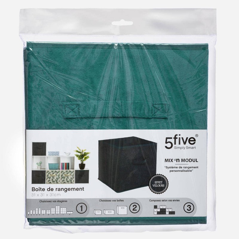 5 five simply smart Storage Box Velour Blue Duck 31