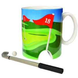 Longridge Golf Mug and Mini Putter - White